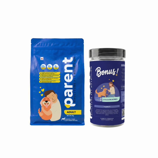 Parent Adult Dog Food | Bonus Calcium Bones | Best Supplement for Dental health & Joint Mobility Active Living